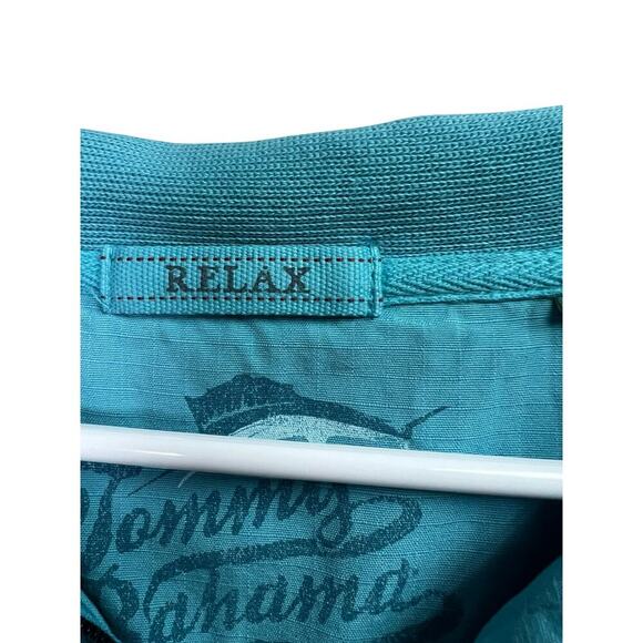 Tommy Bahama Relax Men's Quarter Zip Pullover Sweater XXL Teal Blue - Picture 3 of 11